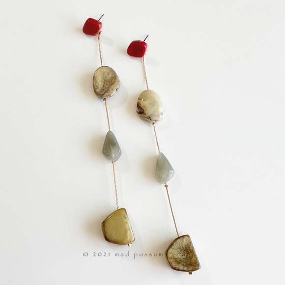 Jewelry - Semi Precious Stones Linear Dangle Earrings